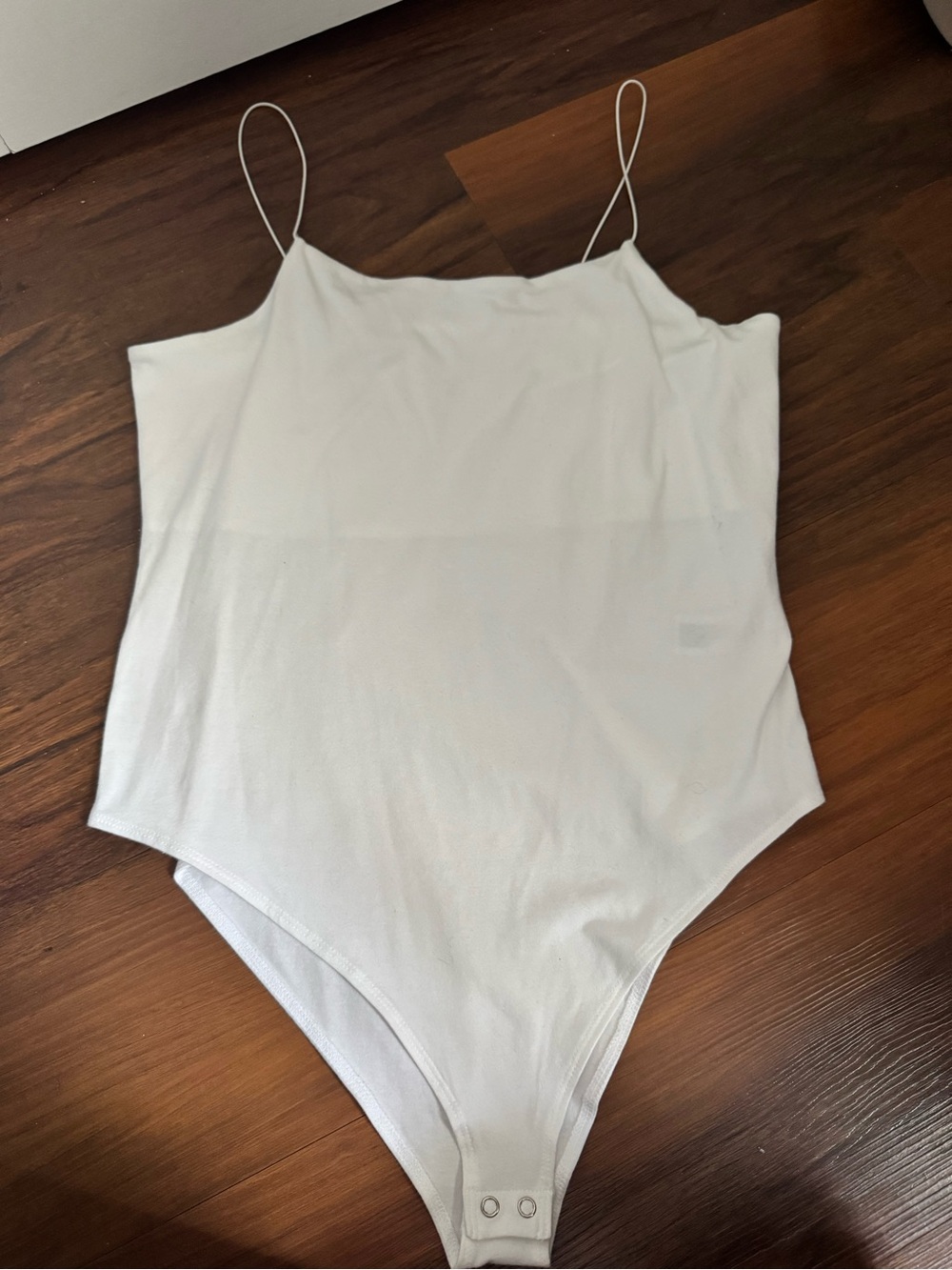 Wild Fable White One-Piece Bodysuit with Thin Straps